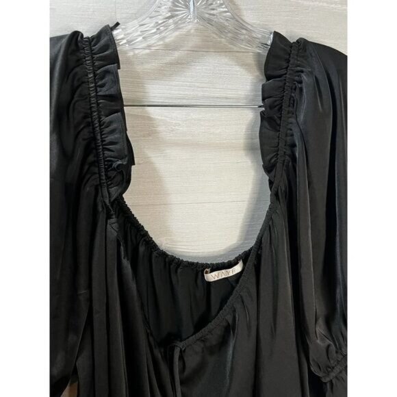 Wayf Women's White Misti Puff-sleeve‎ Peasant Blouse 2X - Picture 4 of 8